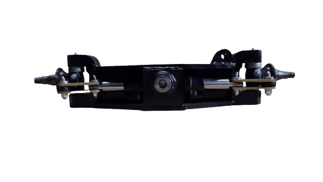 REMAN TOYOTA FORKLIFT 7FGCU15 COMPLETE STEER AXLE ASSEMBLY W/ CYLINDER (SPINDLE TO SPINDLE) - TY43101U120071