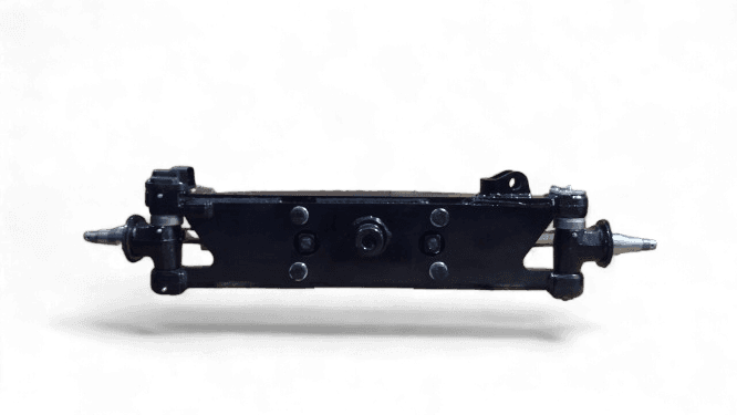 REMAN TOYOTA FORKLIFT 8FGCU32 COMPLETE STEER AXLE ASSEMBLY W/ CYLINDER (SPINDLE TO SPINDLE) (SYNC.STEERING) - TY43130U353271