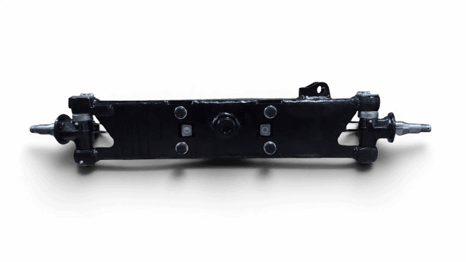 REMAN TOYOTA FORKLIFT 30-8FG20 COMPLETE STEER AXLE ASSEMBLY W/ CYLINDER (SPINDLE TO SPINDLE)- TY431102660071