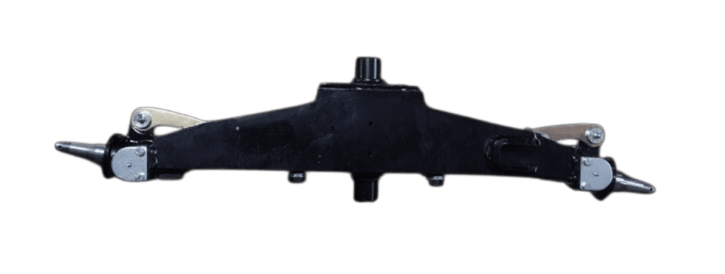 REMAN TOYOTA FORKLIFT 8FDU25 COMPLETE STEER AXLE ASSEMBLY W/ CYLINDER (SPINDLE TO SPINDLE) - TY43150U223271